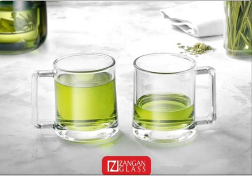 لیوان شیشه ای ۶ عددی دسته دار بلند مدل دیانا (زنگان)